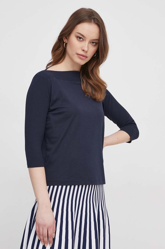 Μπλουζάκι Sisley σκούρο μπλε 3QU4L100M
