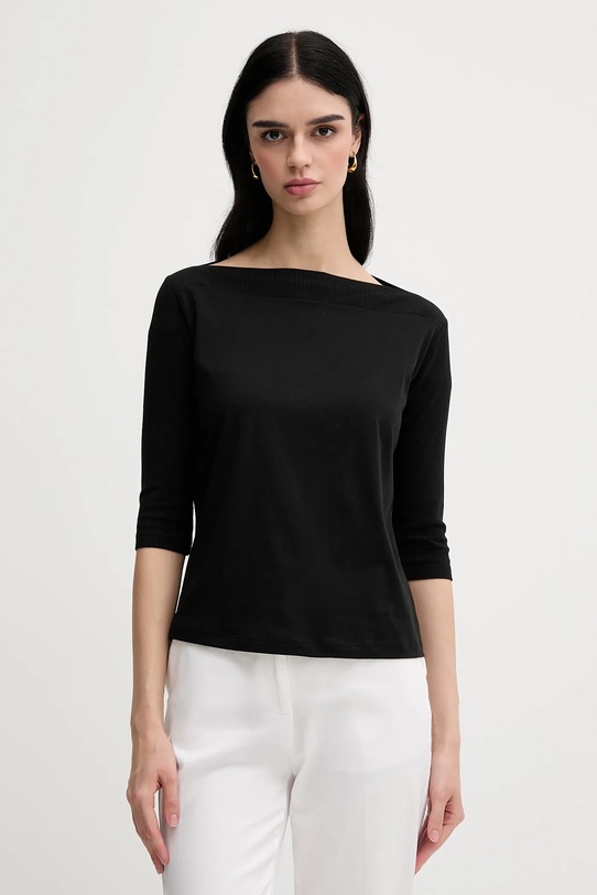 Majica kratkih rukava Sisley crna 3QU4L100M