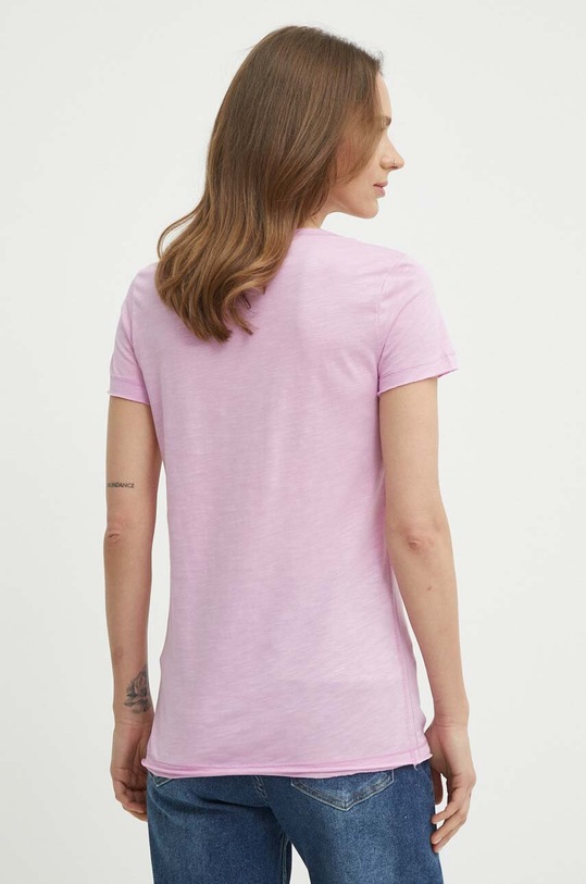Odzież Sisley t-shirt 3TNHL103L różowy