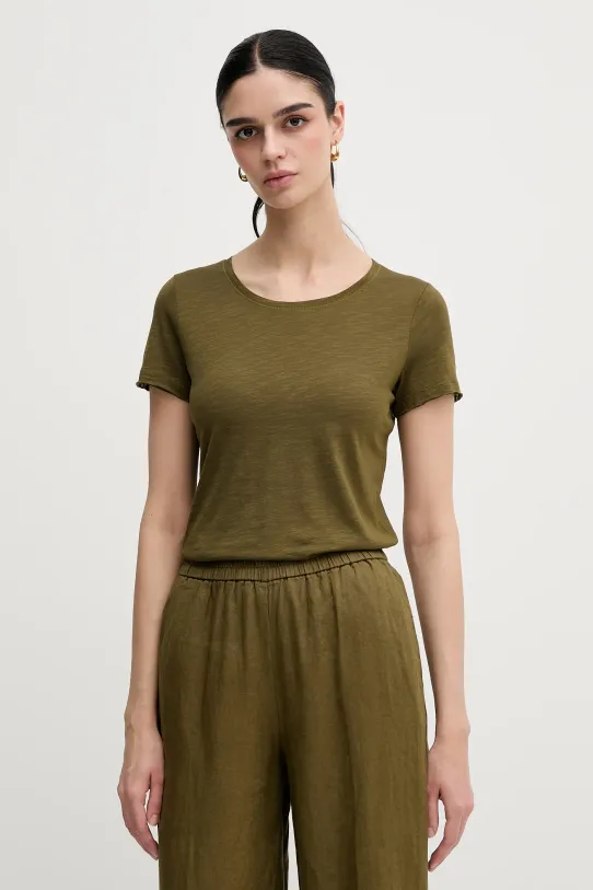 Sisley t-shirt zielony 3TNHL103L