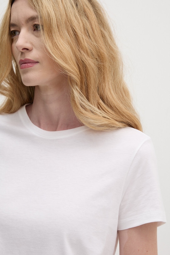 Odzież Sisley t-shirt bawełniany 3I1XL101S biały