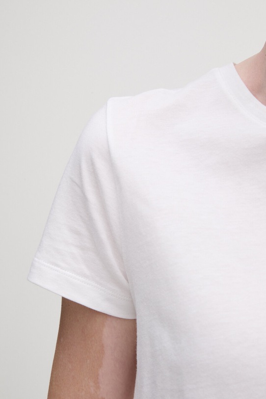Sisley t-shirt bawełniany biały 3I1XL101S
