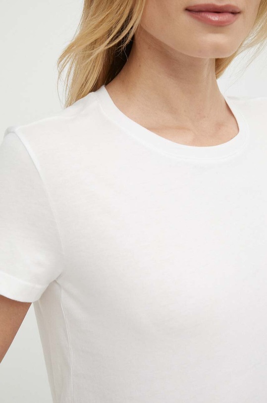 Sisley t-shirt bawełniany 3I1XL101S beżowy