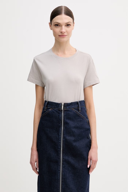 Sisley t-shirt bawełniany szary 3I1XL101S