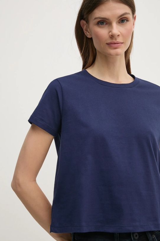 Sisley tricou din bumbac bleumarin 3I1XL101S