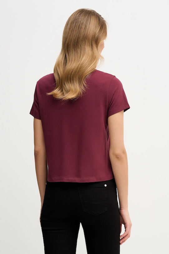Ρούχα Βαμβακερό μπλουζάκι Sisley 3I1XL101S μπορντό