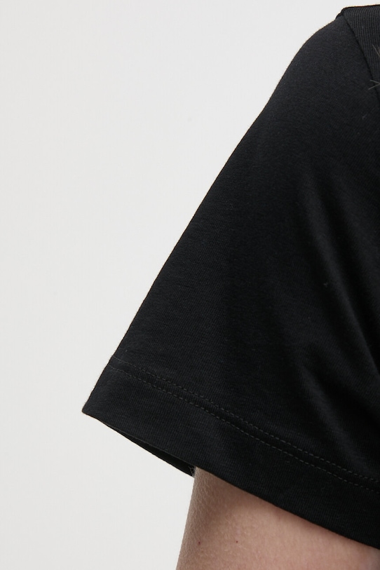 Sisley t-shirt bawełniany 3I1XL101S czarny