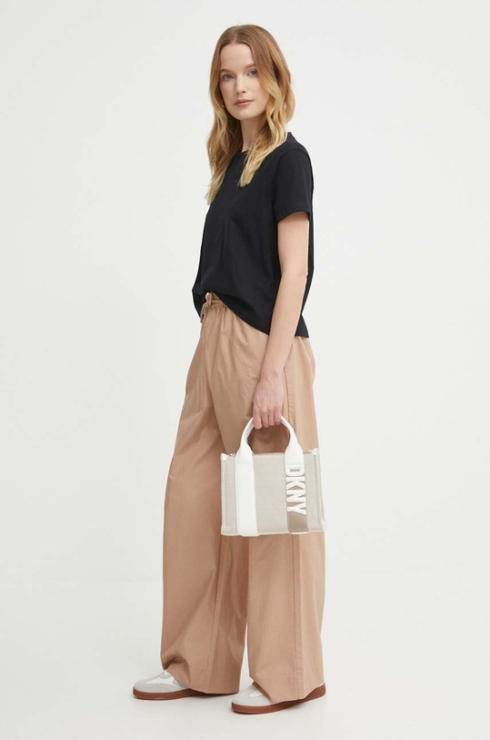 Sisley t-shirt bawełniany 3I1XL101S czarny SS25