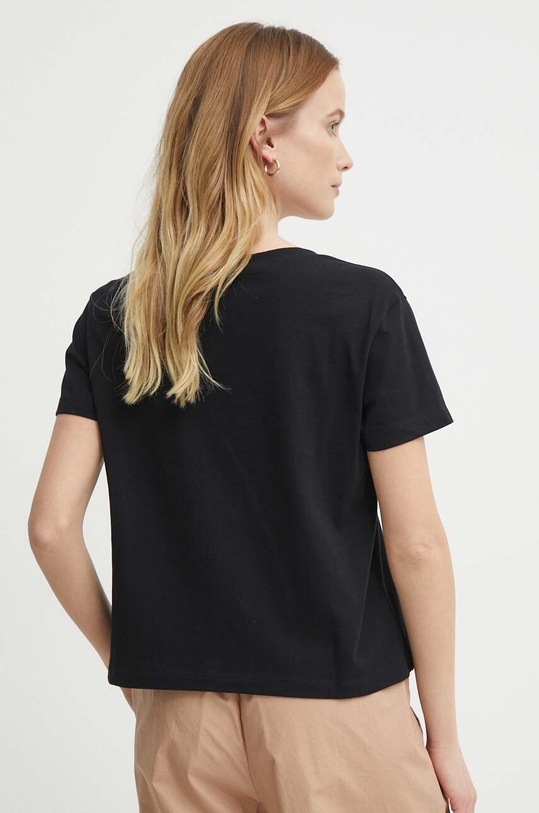 Odzież Sisley t-shirt bawełniany 3I1XL101S czarny