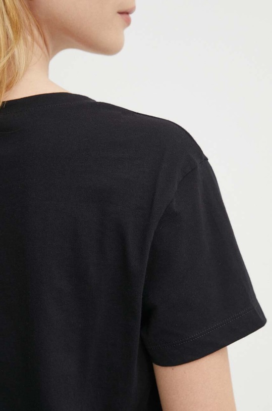 Sisley t-shirt bawełniany 3I1XL101S czarny