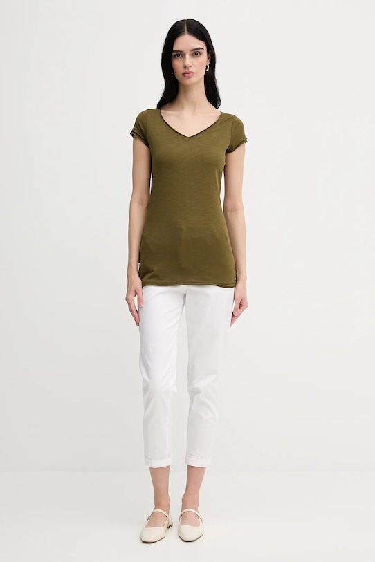 Sisley t-shirt 3TNHL400E zöld SS25