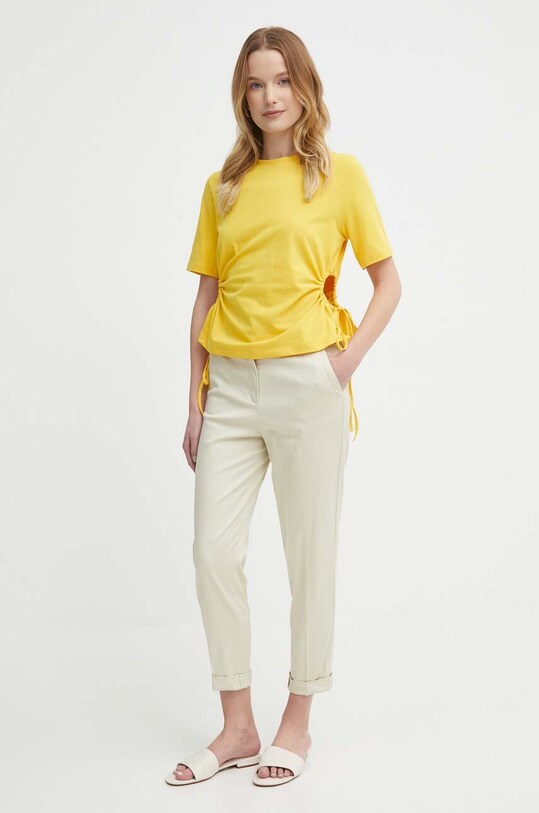 Sisley t-shirt 3X23L105M żółty SS24