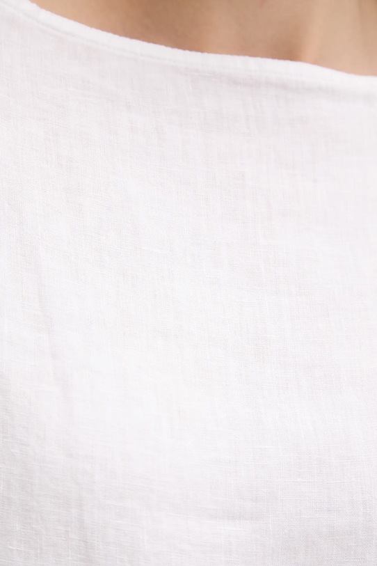 Sisley bluză din in 5BMLLQ06R alb