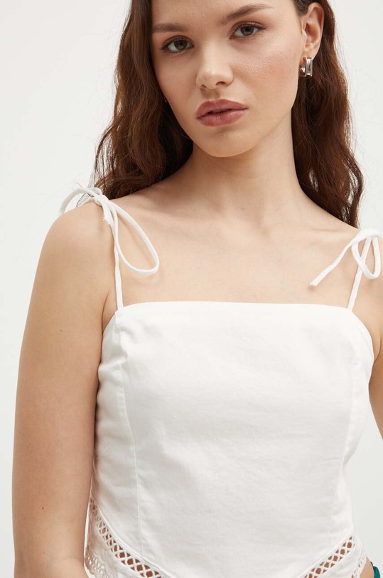 Хлопковый топ Sisley бежевый 5WDVLH014