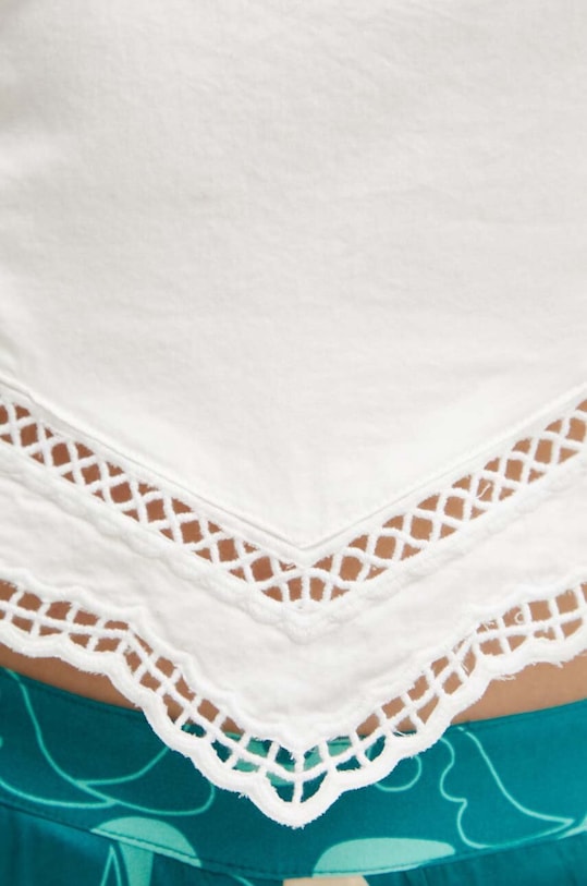 Хлопковый топ Sisley 5WDVLH014 бежевый