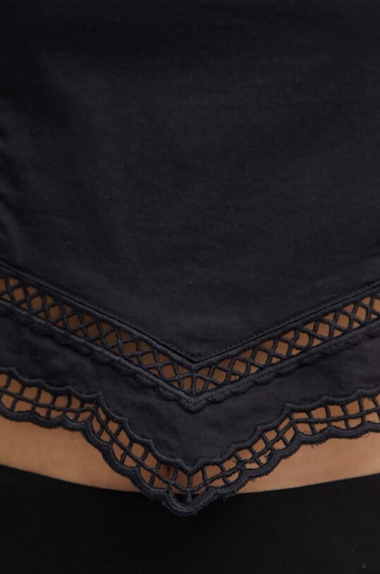 Sisley top din bumbac 5WDVLH014 negru