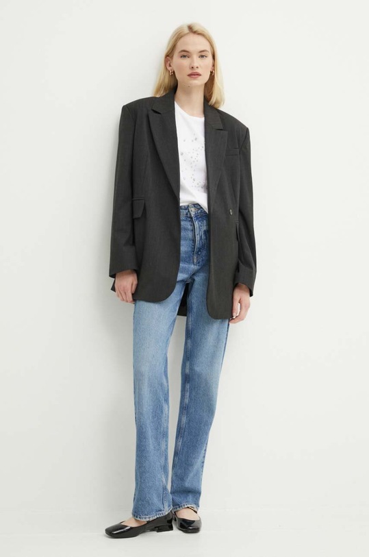 Sisley t-shirt bawełniany 3F1QL1054 biały SS24