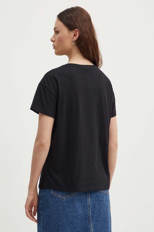 Одежда Хлопковая футболка Sisley 3F1QL1054 чёрный