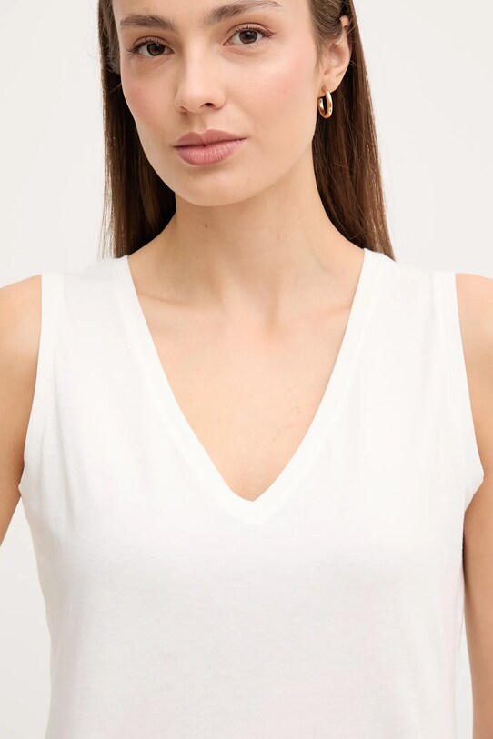 Βαμβακερό τοπ Sisley λευκό 3I1XLH00S