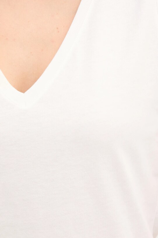 Βαμβακερό τοπ Sisley 3I1XLH00S λευκό