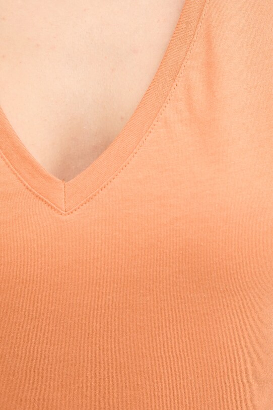 Bavlněný top Sisley 3I1XLH00S oranžová