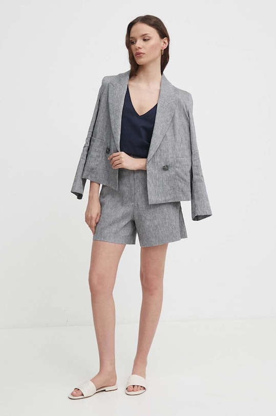 Bavlnený top Sisley 3I1XLH00S tmavomodrá SS25