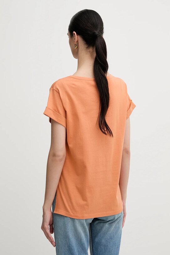 Sisley tricou din bumbac 3I1XL1058 portocaliu SS25