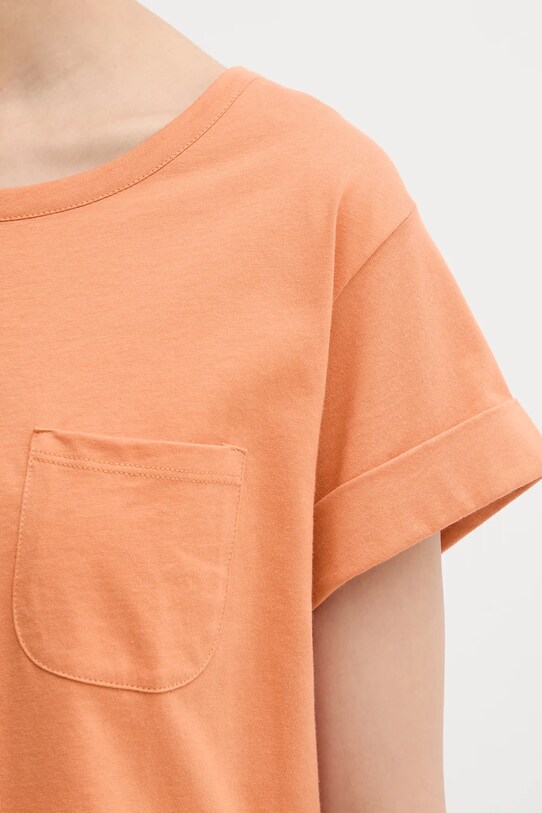Sisley tricou din bumbac portocaliu 3I1XL1058
