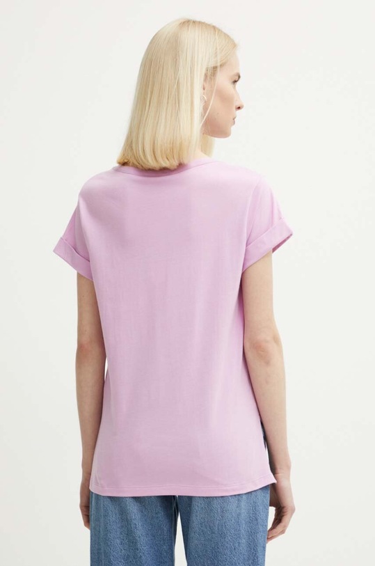 Odzież Sisley t-shirt bawełniany 3I1XL1058 różowy