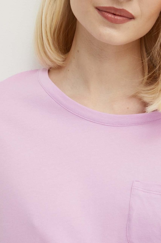 Sisley tricou din bumbac 3I1XL1058 roz