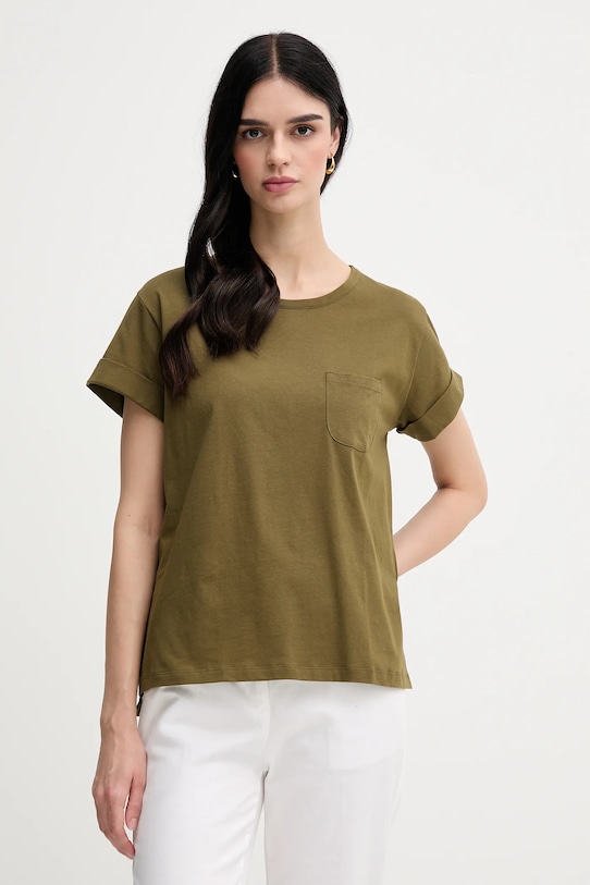 Sisley pamut póló zöld 3I1XL1058