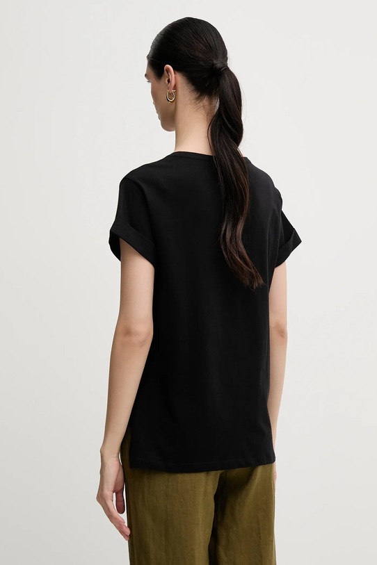 Oblačila Bombažna kratka majica Sisley 3I1XL1058 črna