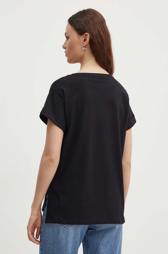 Îmbrăcăminte Sisley tricou din bumbac 3I1XL1058 negru