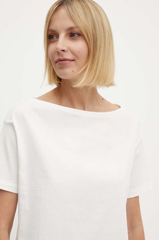 Sisley t-shirt bawełniany bawełna beżowy 3096L400N