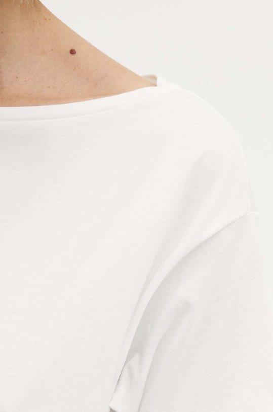 Sisley t-shirt bawełniany 3096L400N beżowy