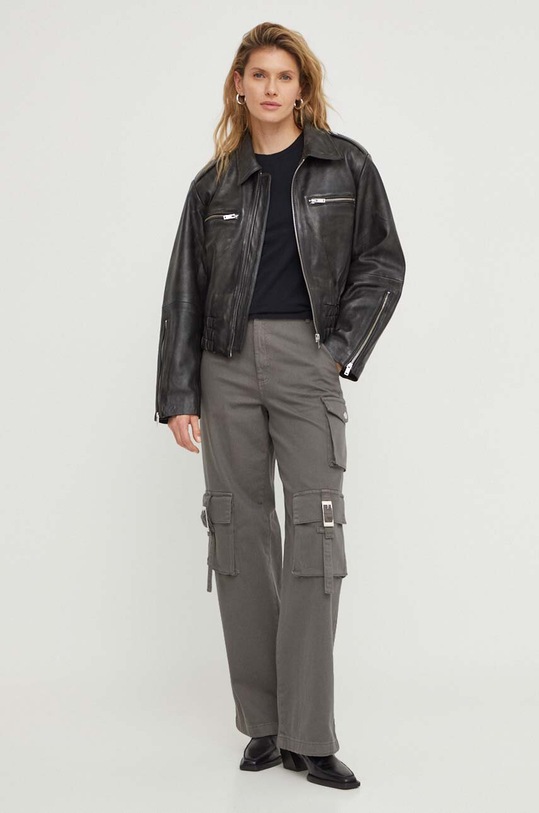 Pamučna majica American Vintage T-SHIRT MC COL ROND GAMI21E24 crna SS24