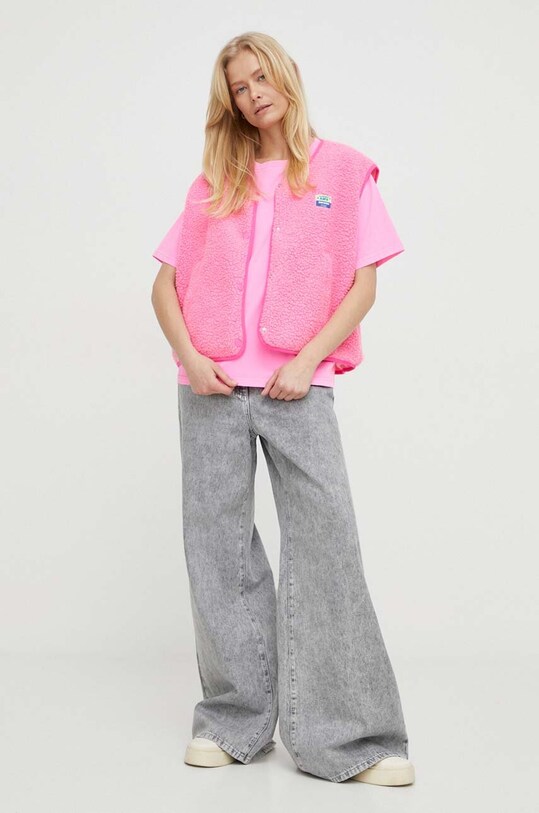American Vintage tricou din bumbac FIZ02AE24 roz SS24