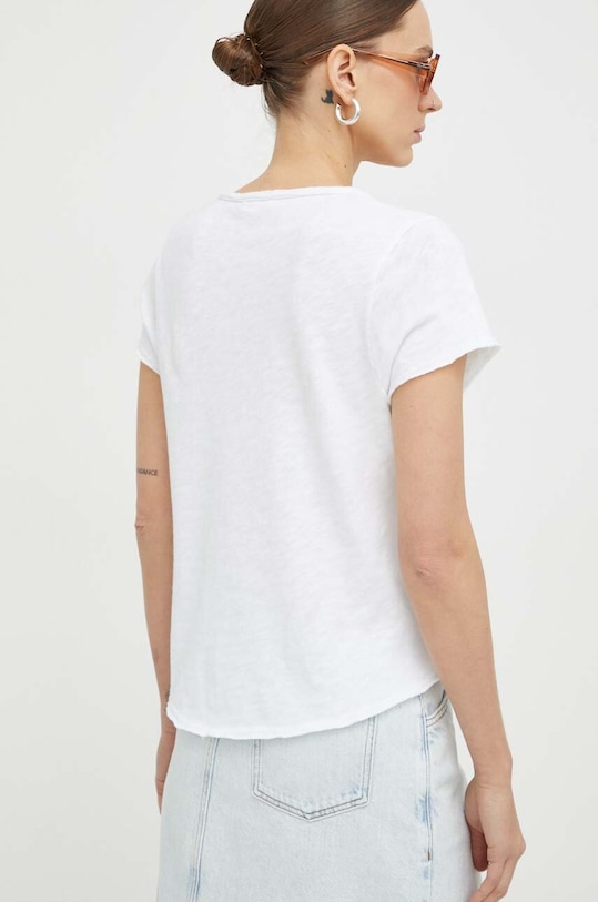 Oblečení Bavlněné tričko American Vintage T-SHIRT MC COL V SON02AGE24 bílá