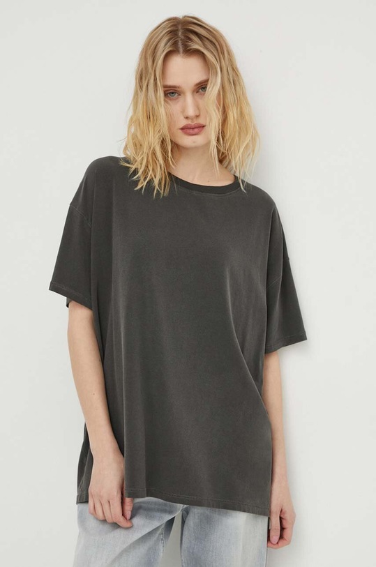 American Vintage tricou uni gri PYM02AE24