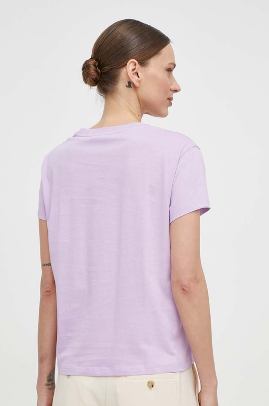 Odzież Patrizia Pepe t-shirt bawełniany 2M4373.J111 fioletowy