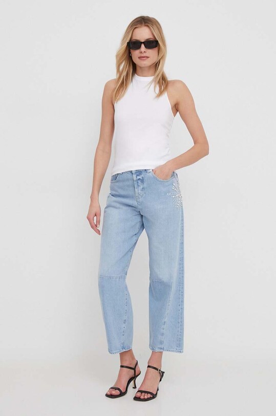 Хлопковый топ Calvin Klein K20K206891 белый SS24