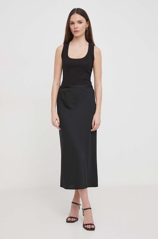Хлопковый топ Calvin Klein K20K206950 чёрный SS24