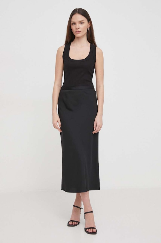 Bavlnený top Calvin Klein K20K206950 čierna SS24