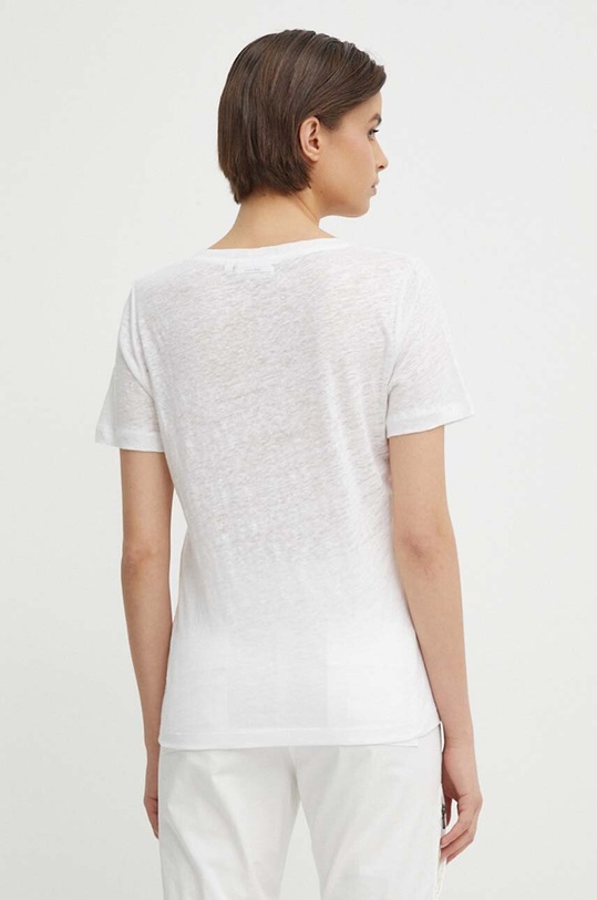 Odzież Calvin Klein t-shirt lniany K20K207261 biały