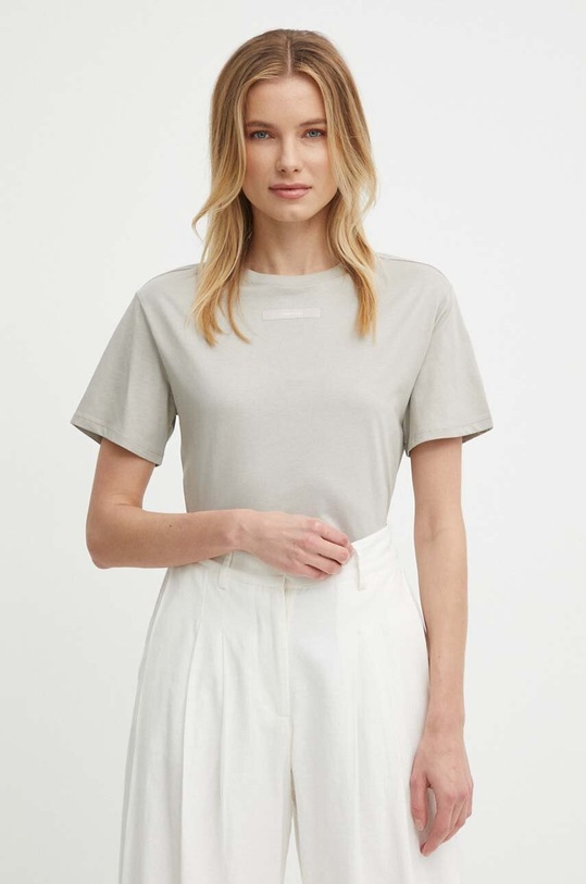 Calvin Klein t-shirt bawełniany K20K206629 beżowy SS24