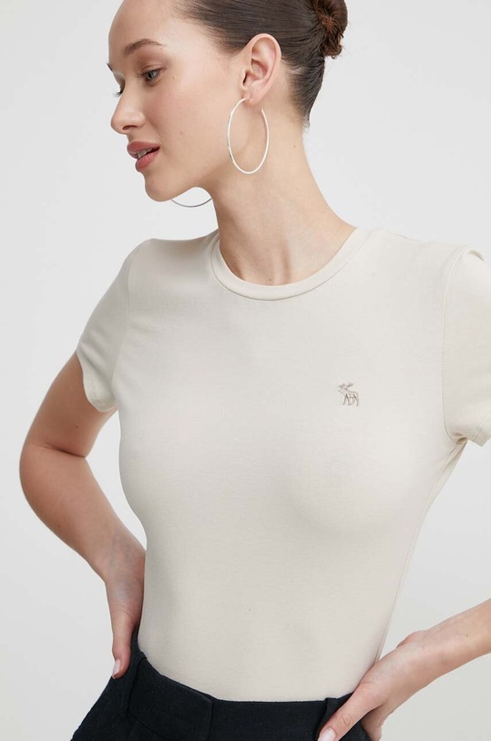 Tričko Abercrombie & Fitch slim béžová KI139.4269.410