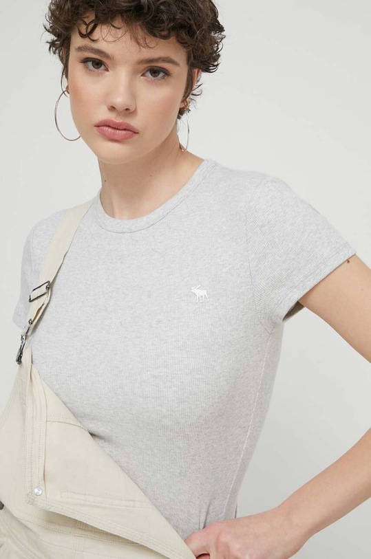 Tričko Abercrombie & Fitch nášivka sivá KI139.4285.112