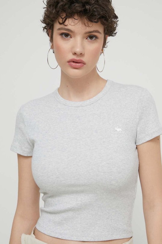 Tričko Abercrombie & Fitch KI139.4285.112 sivá