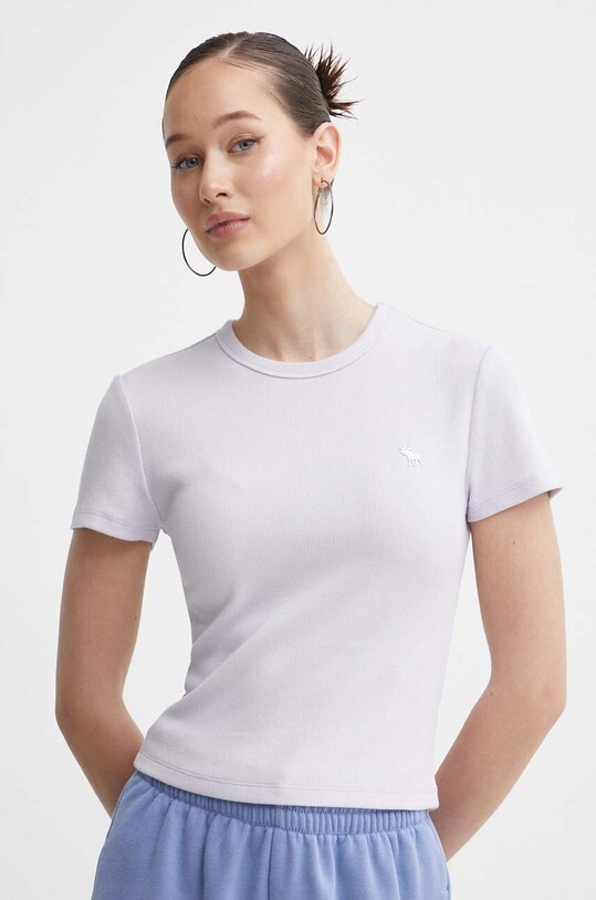 Abercrombie & Fitch tricou uni violet KI139.4285.670