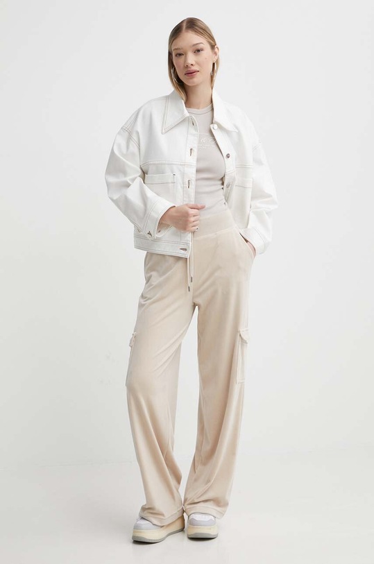 Abercrombie & Fitch t-shirt KI157.4021.410 beżowy SS24